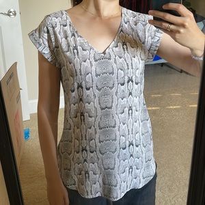 Express snakeskin top